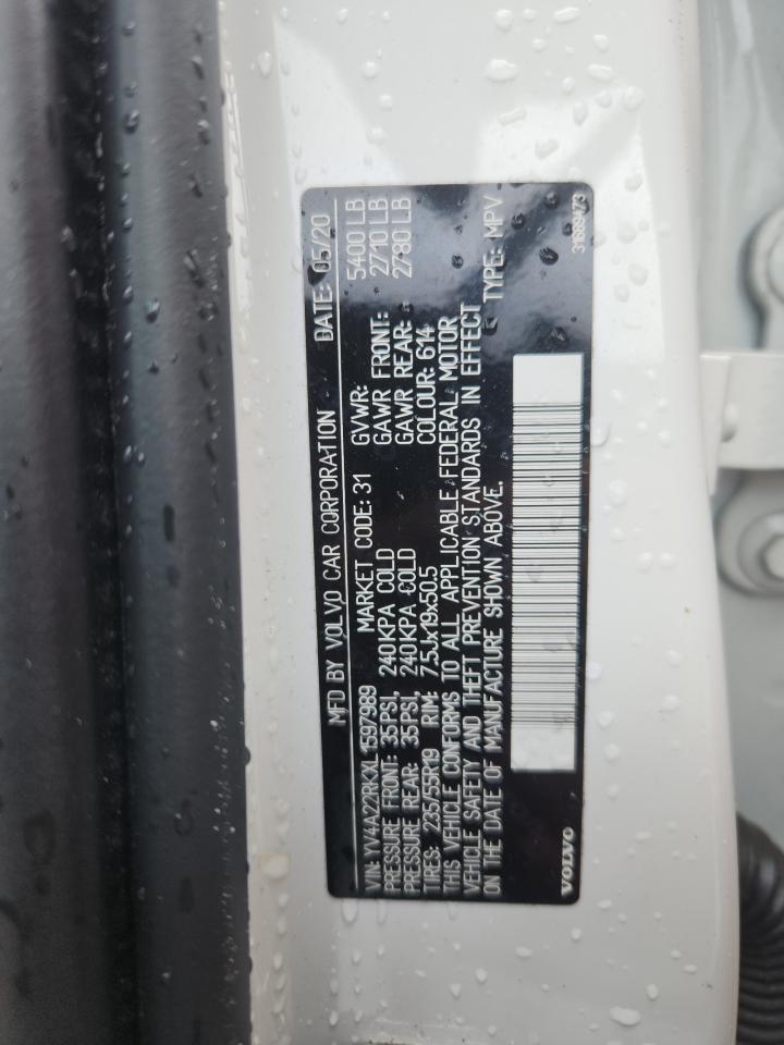 2020 Volvo Xc60 T6 Momentum VIN: YV4A22RKXL1597989 Lot: 84382255