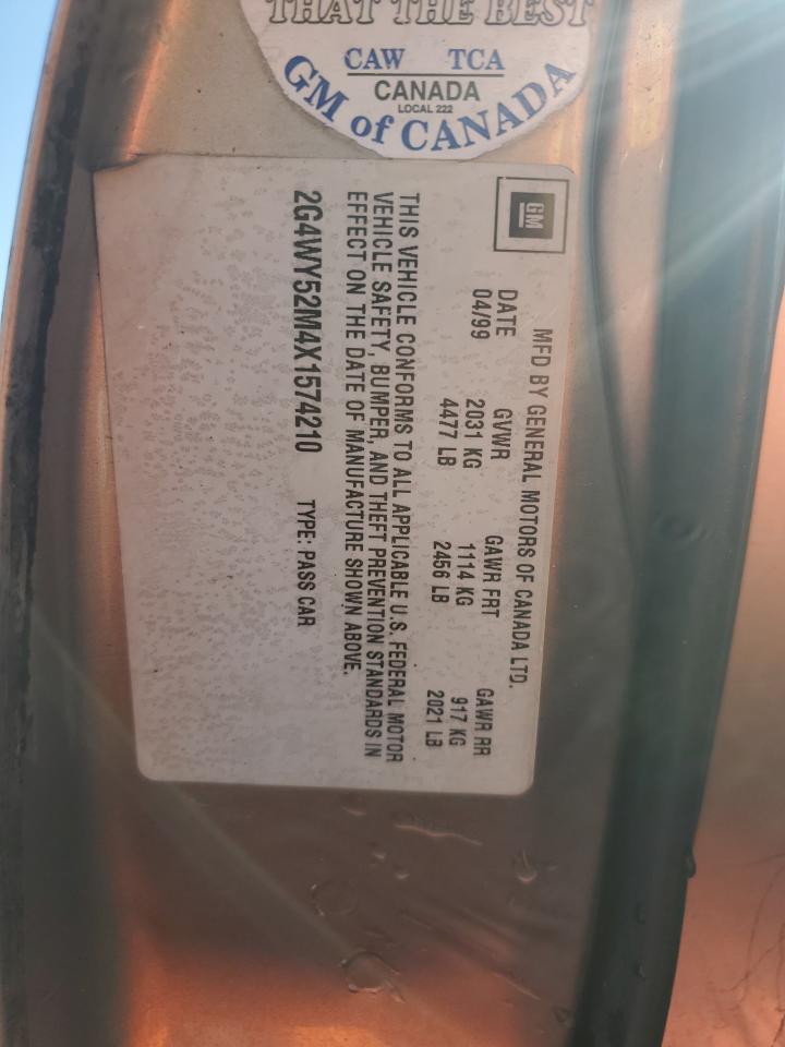 1999 Buick Century Limited VIN: 2G4WY52M4X1574210 Lot: 67377115