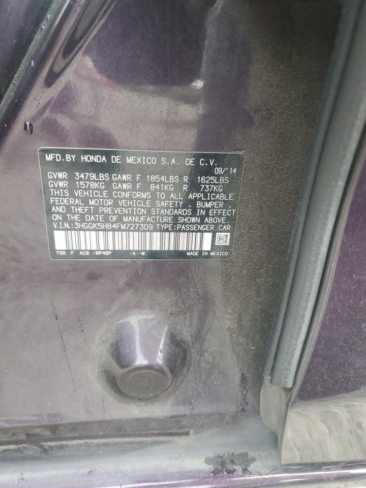 2015 Honda Fit Ex VIN: 3HGGK5H84FM727309 Lot: 71555475