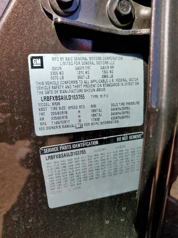 2020 Buick Envision Preferred VIN: LRBFXBSA9LD163765 Lot: 80116375