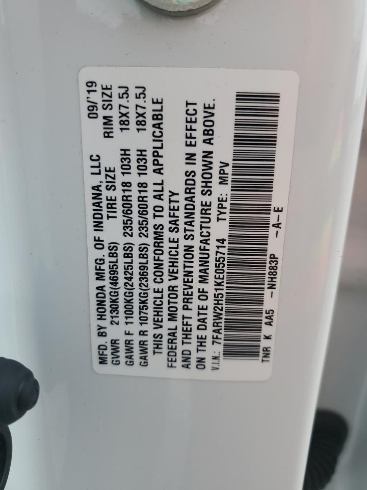 2019 Honda Cr-V Ex VIN: 7FARW2H51KE055714 Lot: 81860785