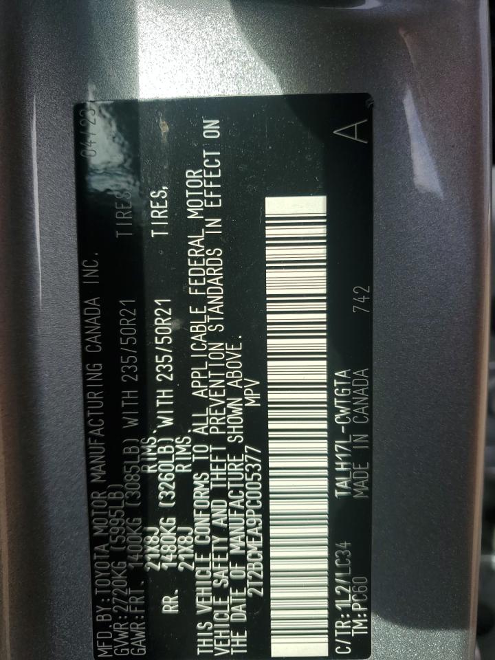 2023 Lexus Rx 500H F Sport VIN: 2T2BCMEA9PC005377 Lot: 81740805