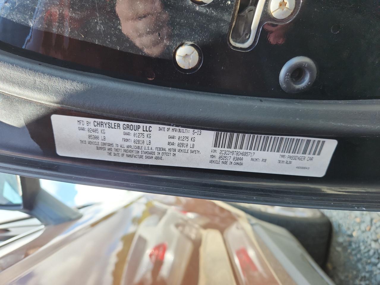 2013 Dodge Challenger R/T VIN: 2C3CDYBT8DH685717 Lot: 81630705