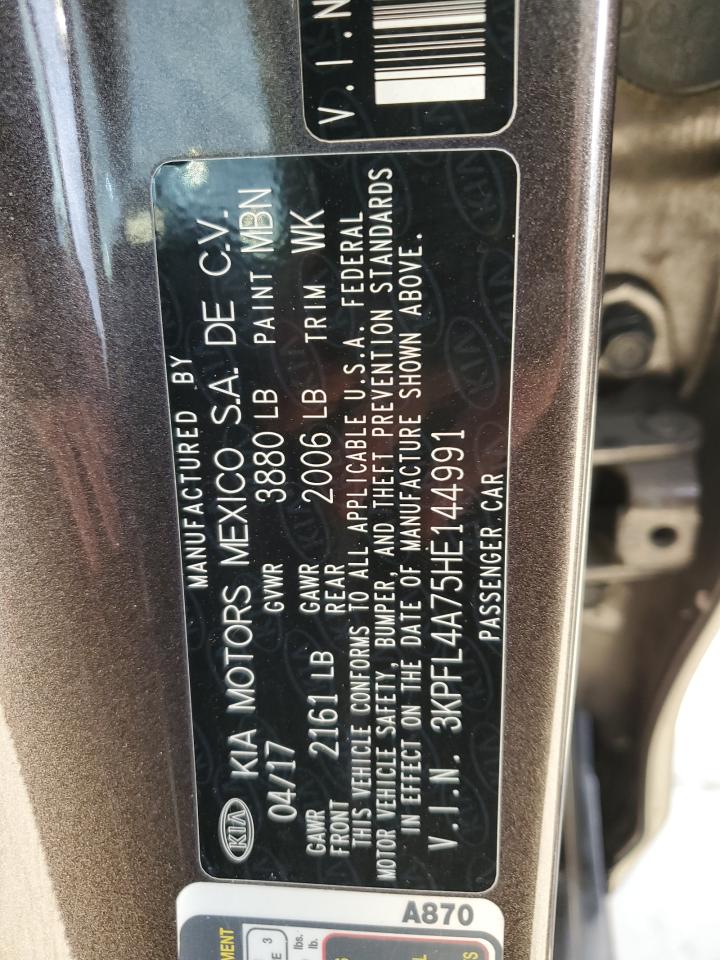 2017 Kia Forte Lx VIN: 3KPFL4A75HE144991 Lot: 83876935