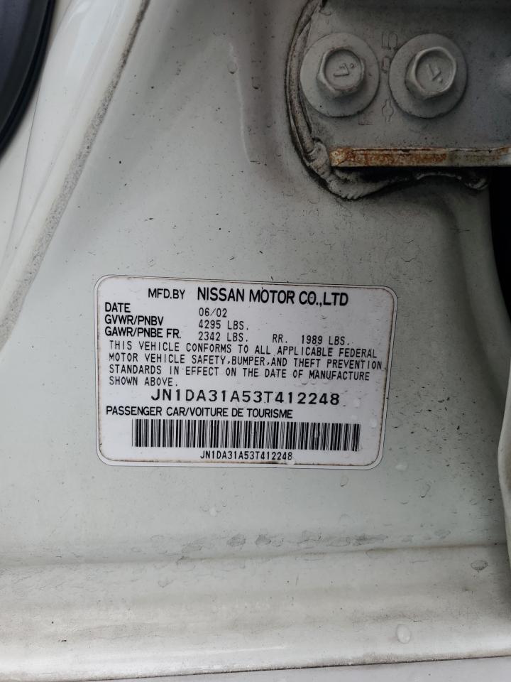 2003 Nissan Maxima Gle VIN: JN1DA31A53T412248 Lot: 80517395