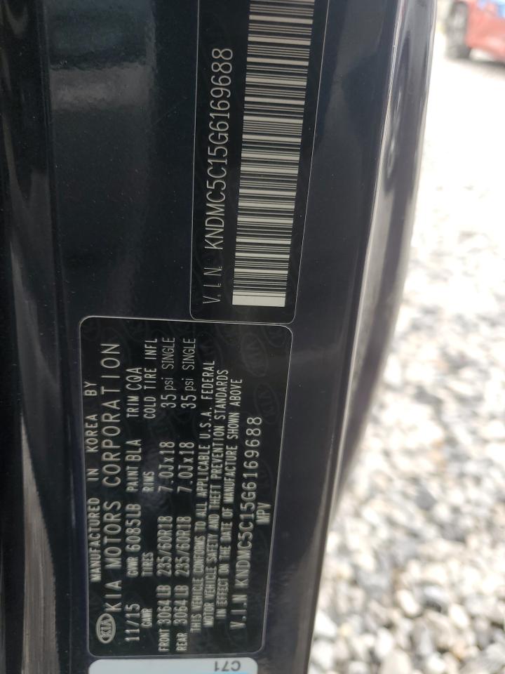 2016 Kia Sedona Ex VIN: KNDMC5C15G6169688 Lot: 81292315