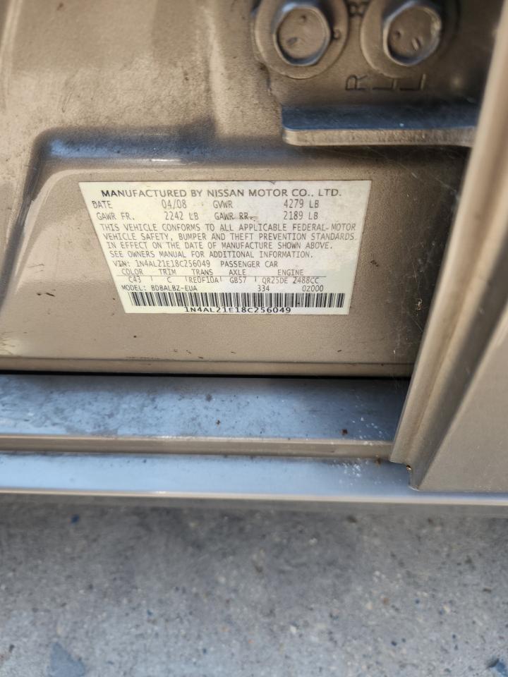2008 Nissan Altima 2.5 VIN: 1N4AL21E18C256049 Lot: 80788795