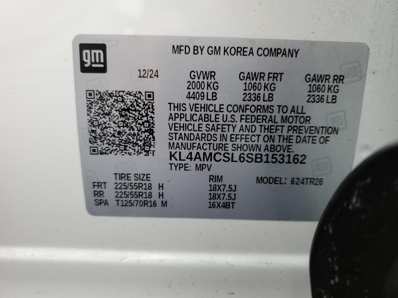 2025 Buick Encore Gx Preferred VIN: KL4AMCSL6SB153162 Lot: 80783055