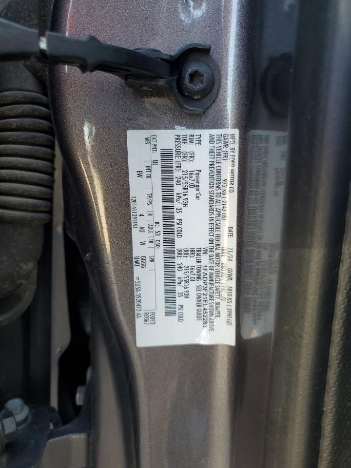 2014 Ford Focus Se VIN: 1FADP3F21EL452283 Lot: 81829655