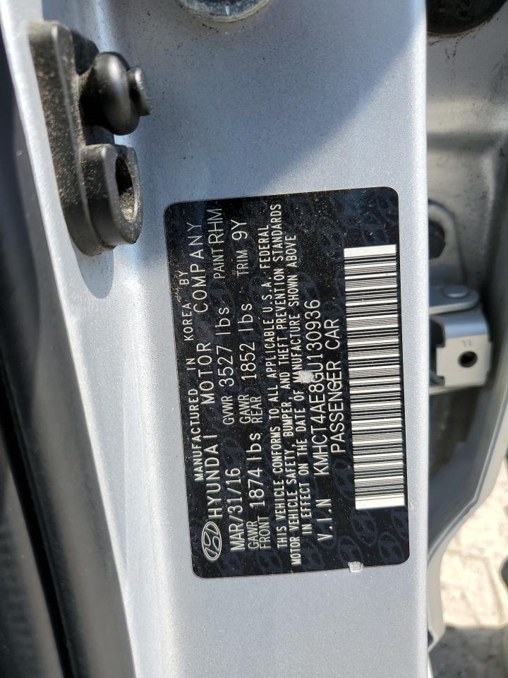 2016 Hyundai Accent Se VIN: KMHCT4AE8GU130936 Lot: 81779645