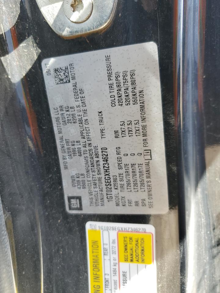 2017 GMC Sierra K2500 Sle VIN: 1GT02SEGXHZ346270 Lot: 84034395