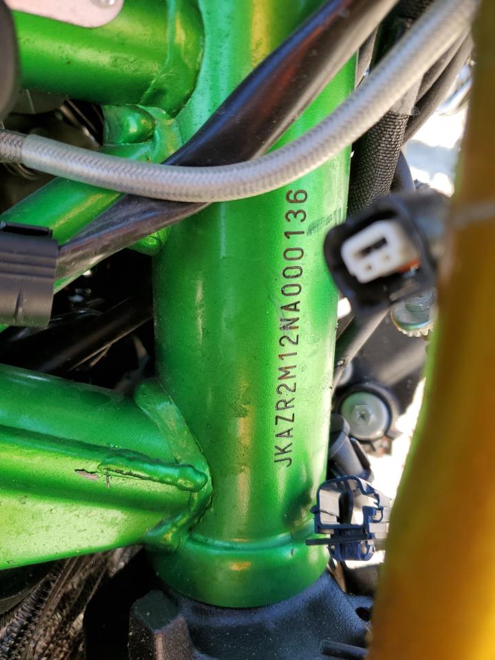 2022 Kawasaki Zr900 M VIN: JKAZR2M12NA000136 Lot: 71871795