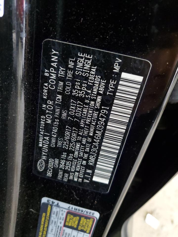 2021 Hyundai Tucson Limited VIN: KM8J3CA46MU394791 Lot: 81676295