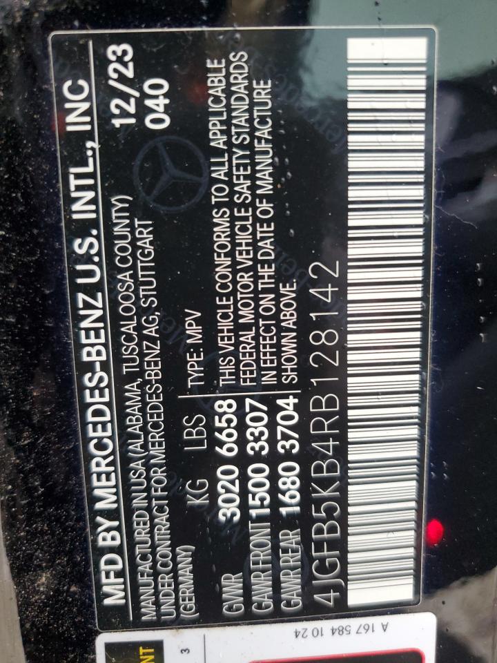 2024 Mercedes-Benz Gle 450 4Matic VIN: 4JGFB5KB4RB128142 Lot: 80381985