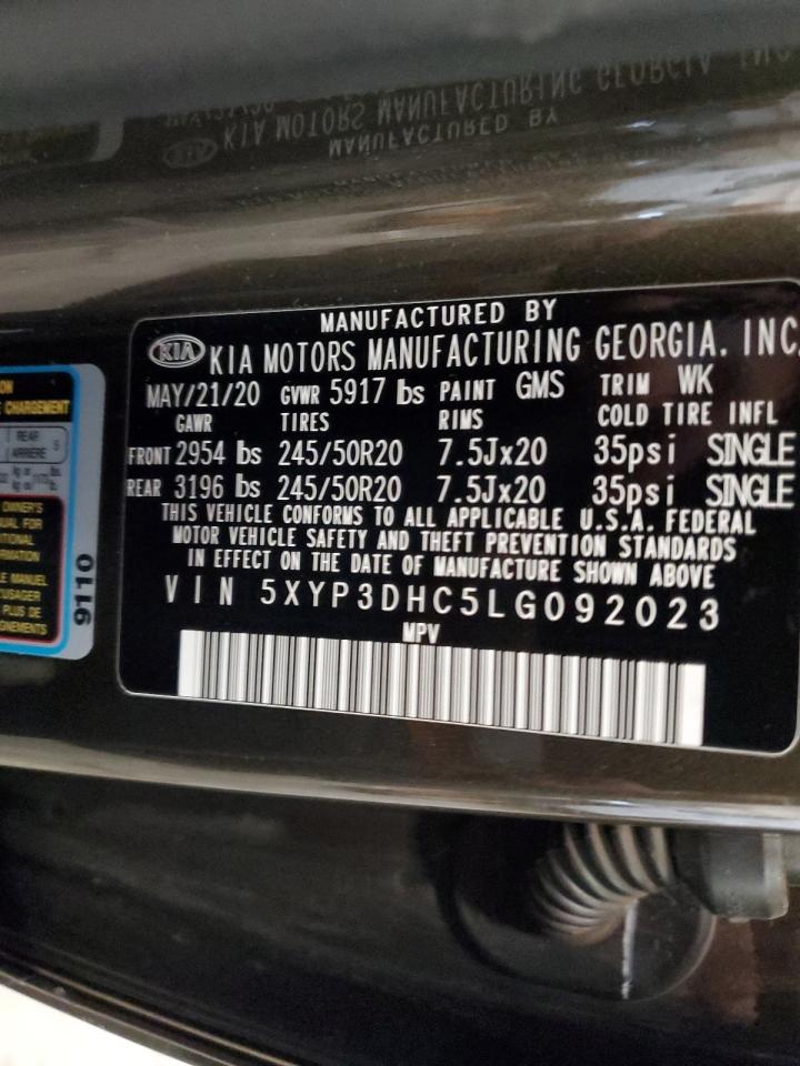 2020 Kia Telluride Ex VIN: 5XYP3DHC5LG092023 Lot: 84437485