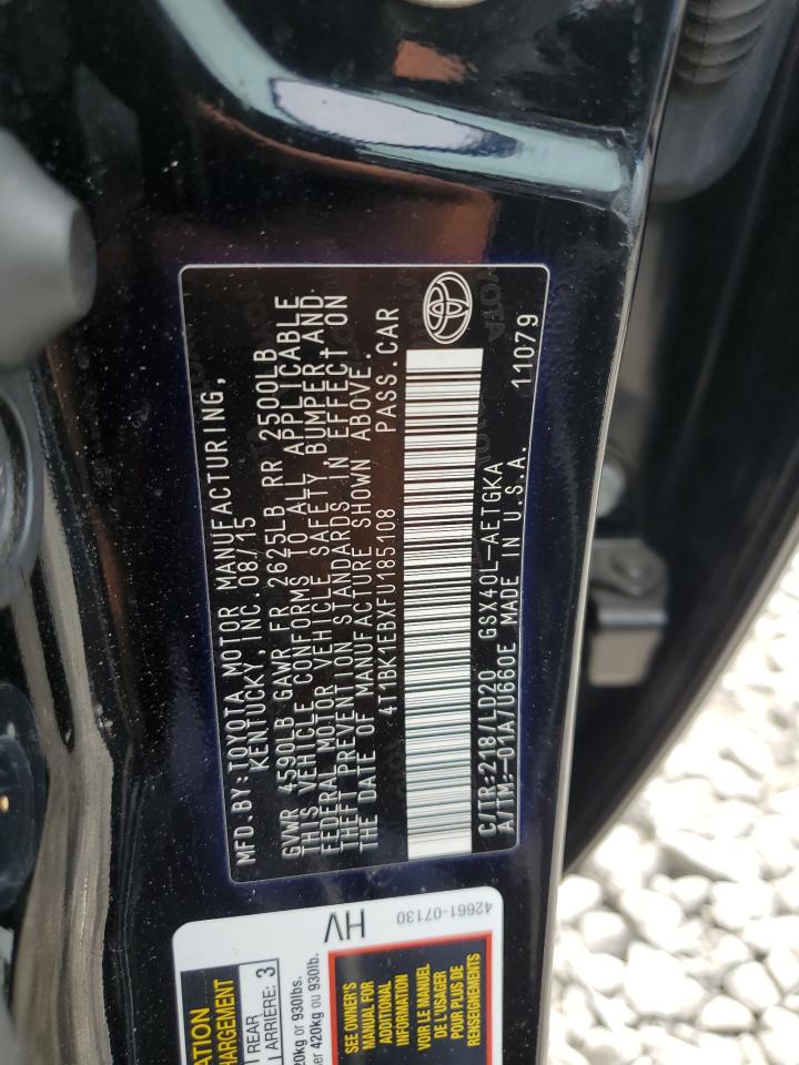 2015 Toyota Avalon Xle VIN: 4T1BK1EBXFU185108 Lot: 82057855