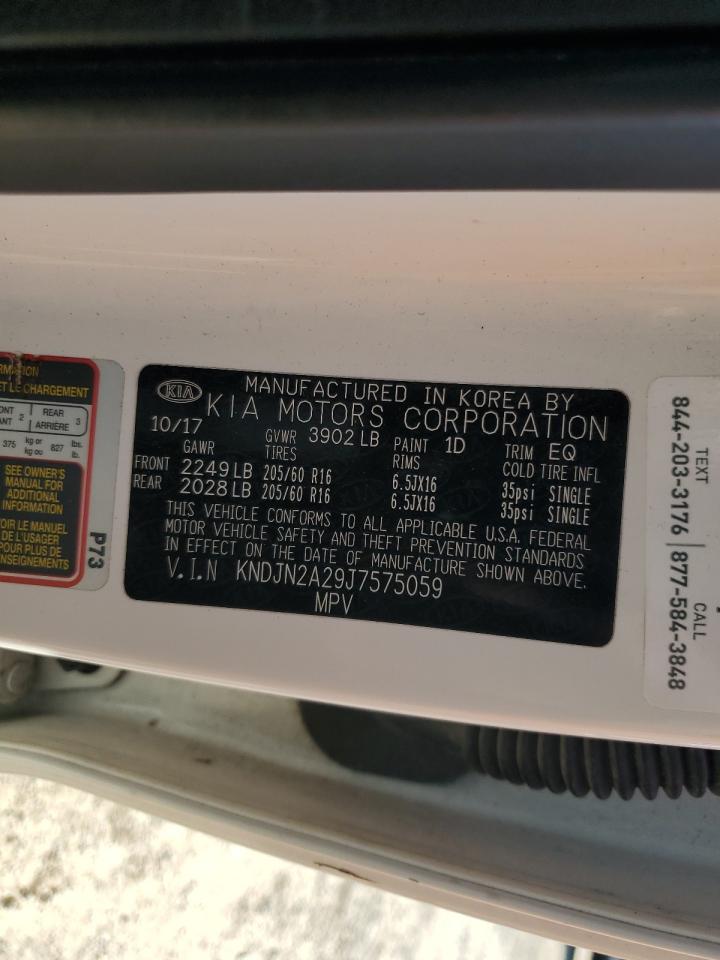 2018 Kia Soul VIN: KNDJN2A29J7575059 Lot: 70563585