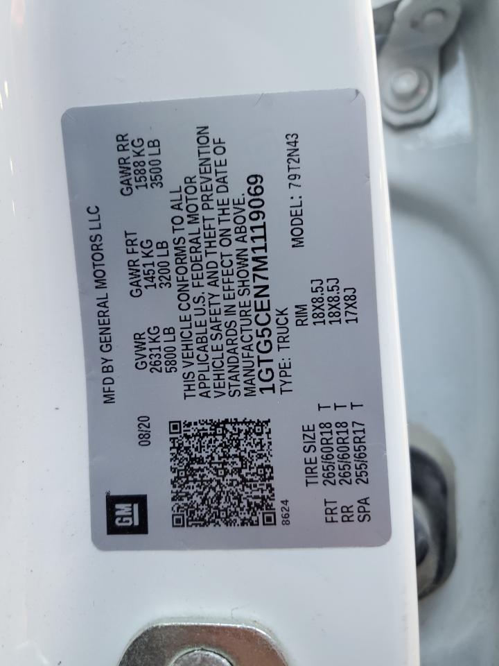 2021 GMC Canyon Elevation VIN: 1GTG5CEN7M1119069 Lot: 71992265