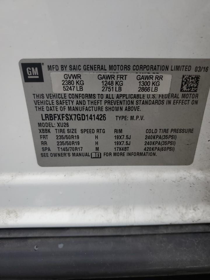 2016 Buick Envision Premium VIN: LRBFXFSX7GD141426 Lot: 81301165