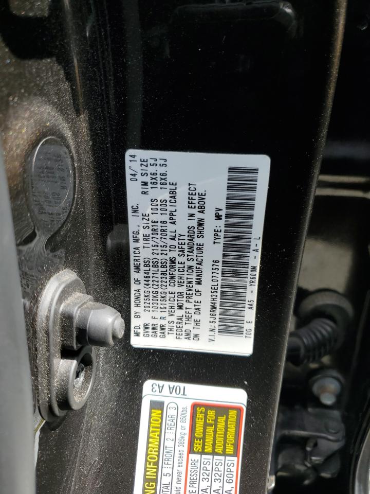 2014 Honda Cr-V Lx VIN: 5J6RM4H35EL077576 Lot: 80118865