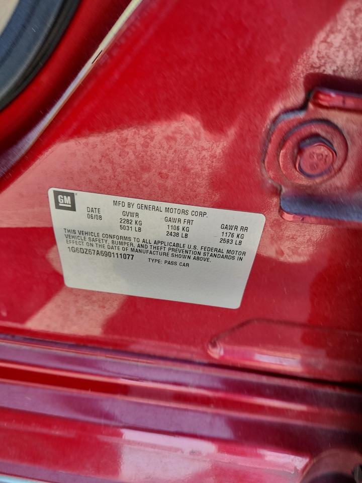 2009 Cadillac Sts VIN: 1G6DZ67A690111077 Lot: 80281045