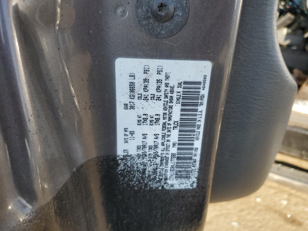 2004 Dodge Ram 1500 St VIN: 1D7HU18D04J177268 Lot: 80780575