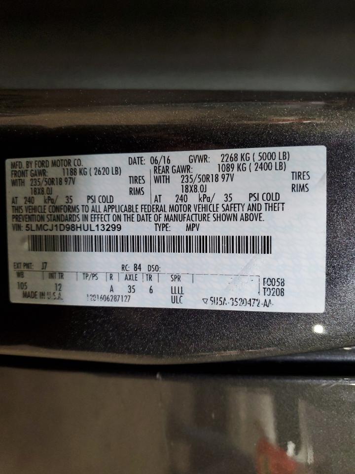 2017 Lincoln Mkc Premiere VIN: 5LMCJ1D98HUL13299 Lot: 80999855