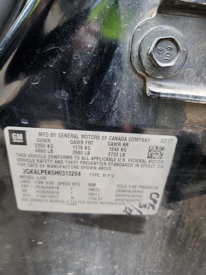 2017 GMC Terrain Slt VIN: 2GKALPEK6H6313284 Lot: 82059675