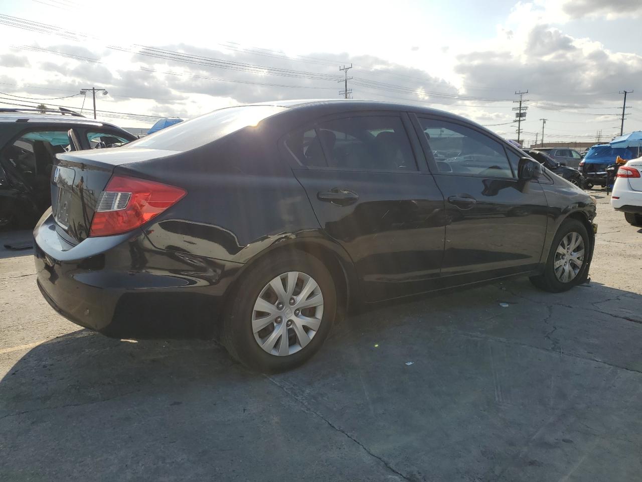 2012 Honda Civic Lx black null gas 19XFB2F59CE377442 photo #4