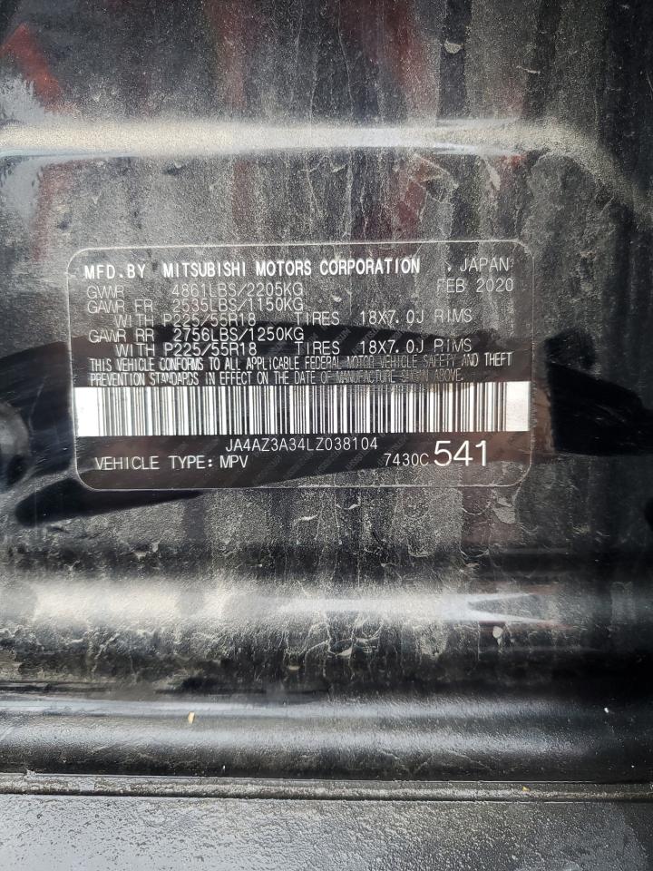 2020 Mitsubishi Outlander Se VIN: JA4AZ3A34LZ038104 Lot: 81702475