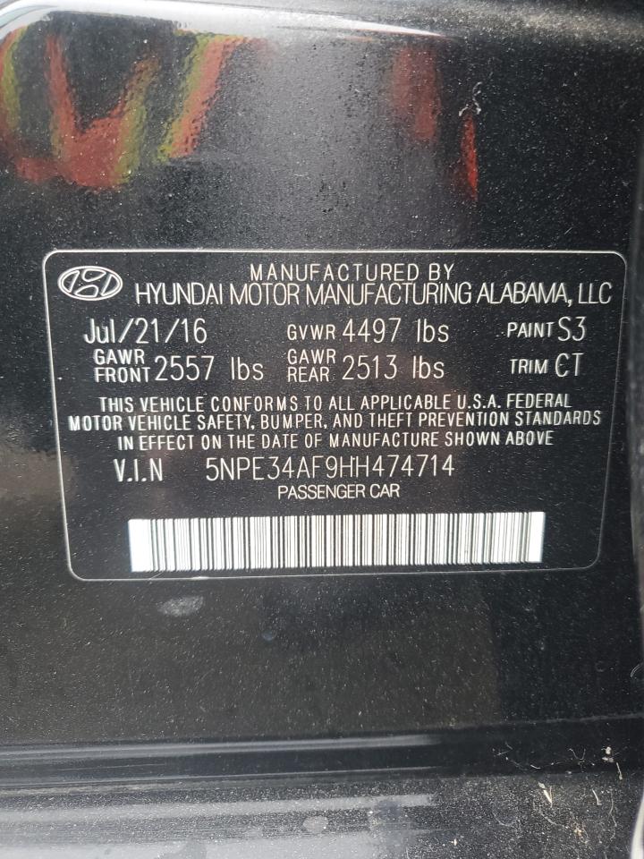 2017 Hyundai Sonata Sport VIN: 5NPE34AF9HH474714 Lot: 71718035