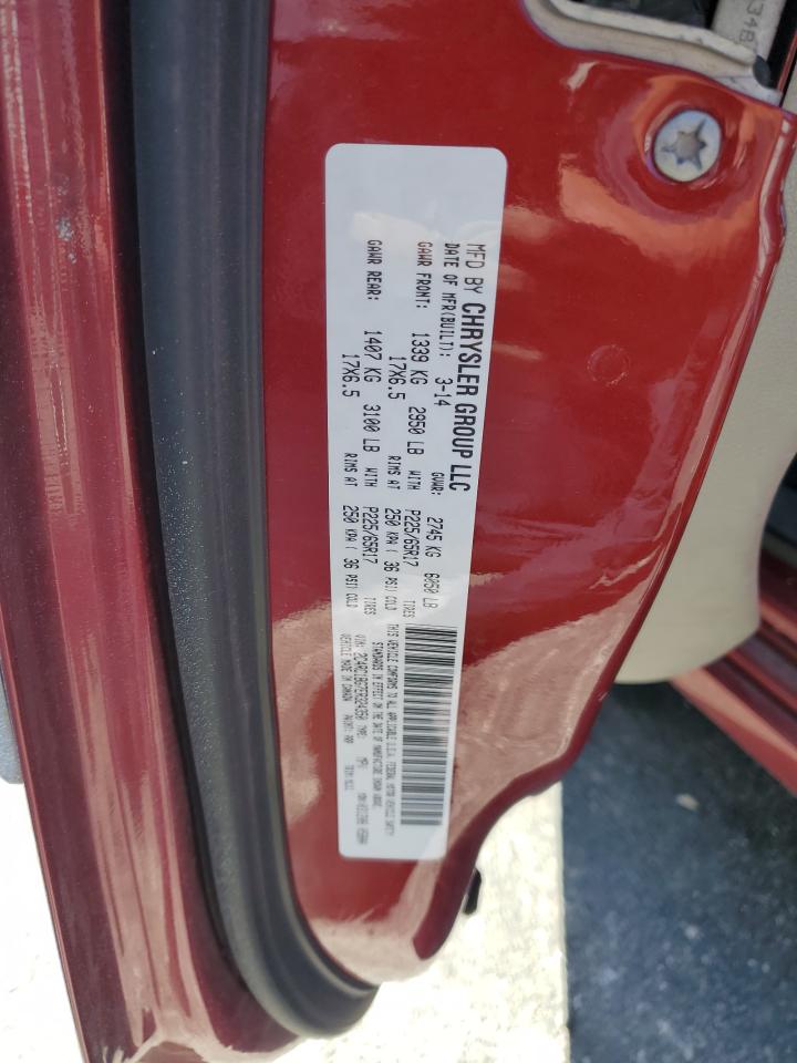 2014 Chrysler Town & Country Touring VIN: 2C4RC1BG7ER324350 Lot: 71242365