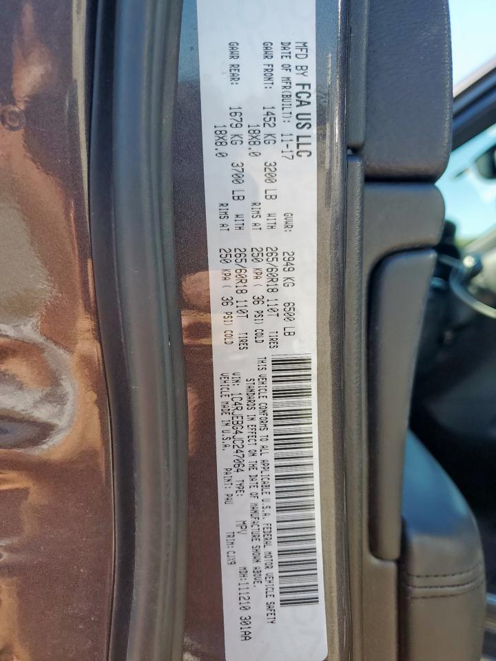 2018 Jeep Grand Cherokee Limited VIN: 1C4RJEBG4JC247064 Lot: 80220125