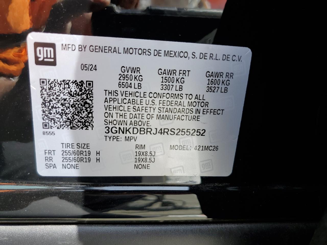 2024 Chevrolet Blazer 2Lt VIN: 3GNKDBRJ4RS255252 Lot: 71867095