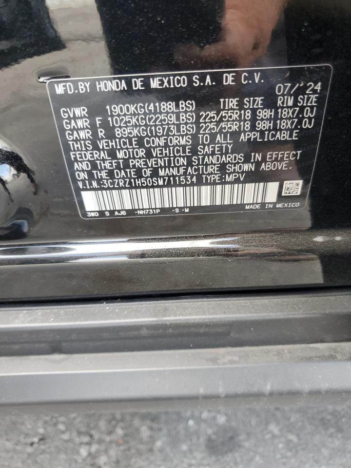 2025 Honda Hr-V Sport VIN: 3CZRZ1H50SM711534 Lot: 84057435