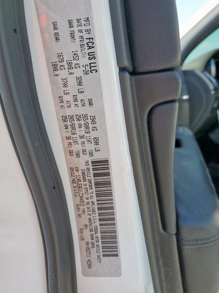 2020 Jeep Grand Cherokee Limited VIN: 1C4RJEBG1LC344919 Lot: 80717715