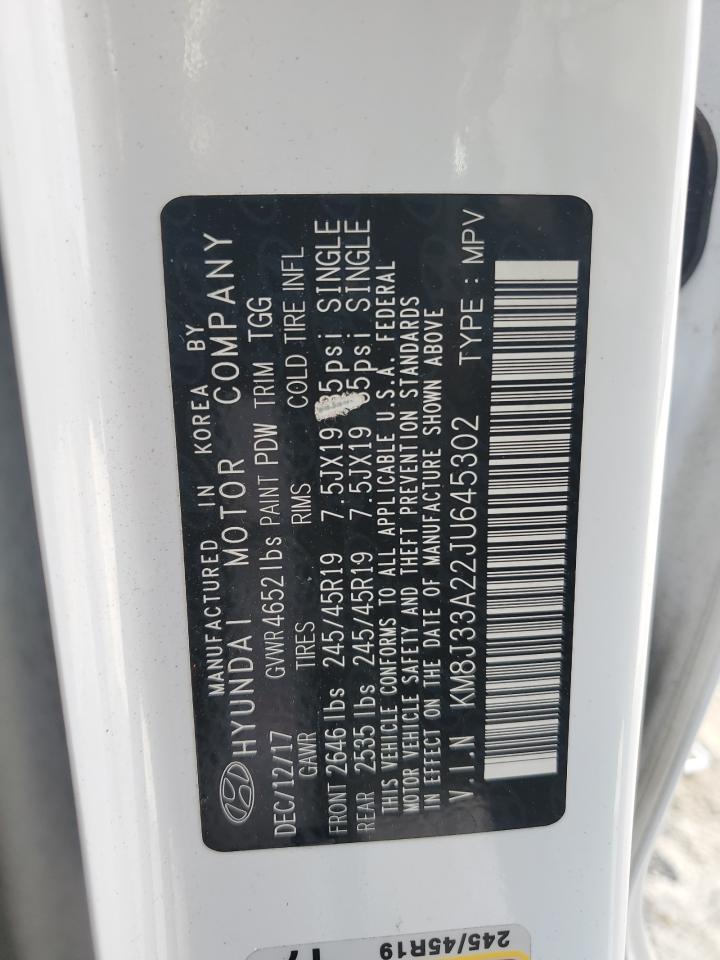 2018 Hyundai Tucson Value VIN: KM8J33A22JU645302 Lot: 81803545