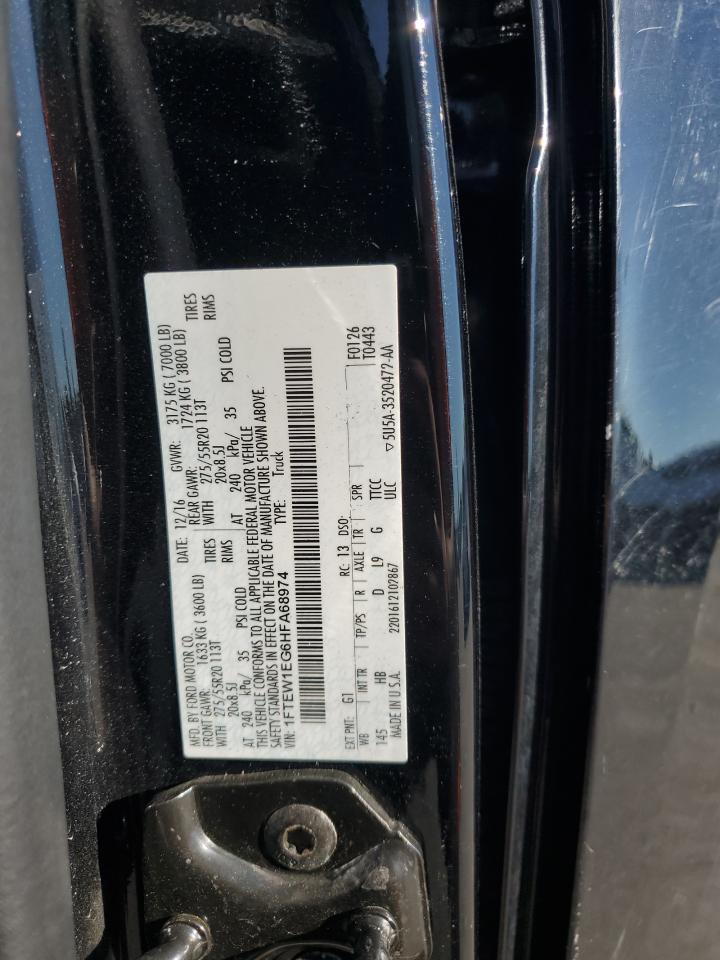 2017 Ford F150 Supercrew VIN: 1FTEW1EG6HFA68974 Lot: 80469485