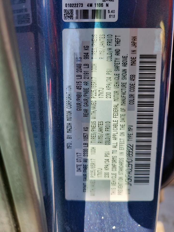 2017 Mazda Cx-5 Touring VIN: JM3KFACL5H0185622 Lot: 81198785