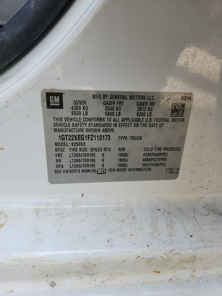 2015 GMC Sierra K2500 Heavy Duty VIN: 1GT22XEG1FZ110173 Lot: 81864505