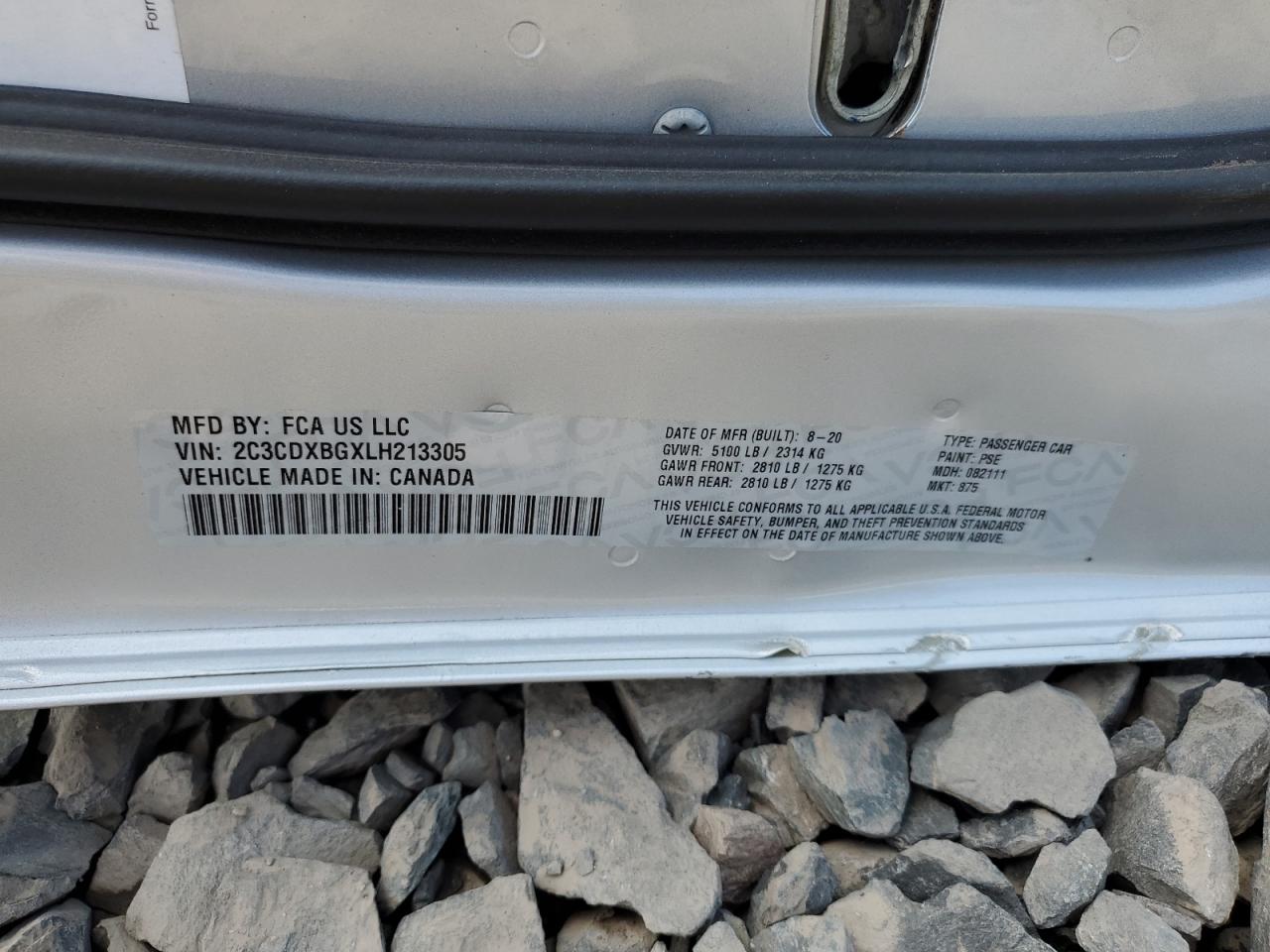 2020 Dodge Charger Sxt VIN: 2C3CDXBGXLH213305 Lot: 71843145