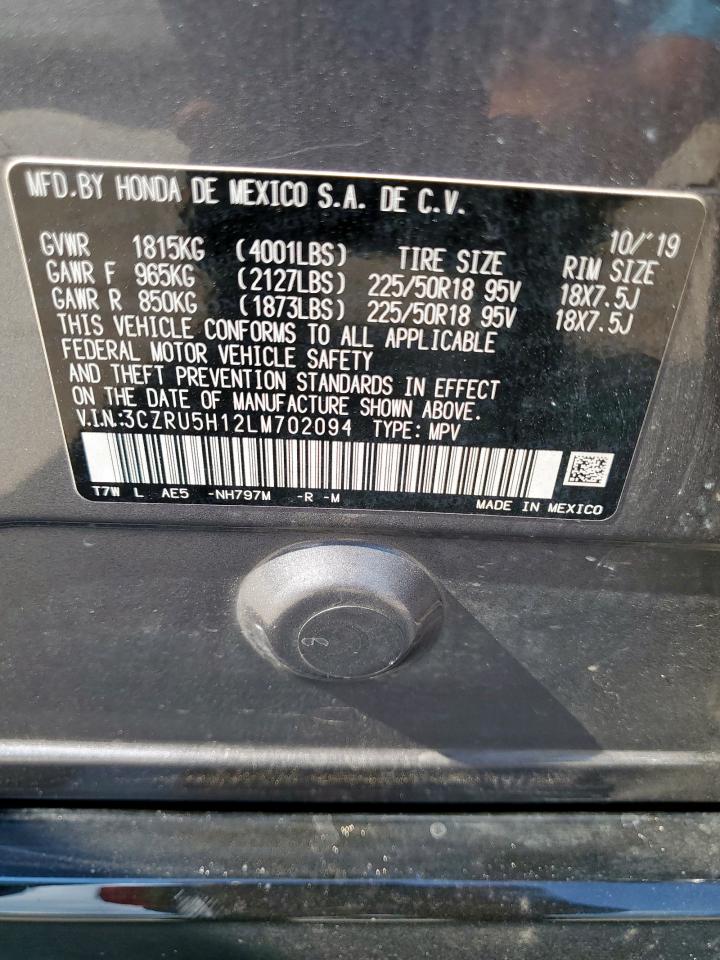 2020 Honda Hr-V Sport VIN: 3CZRU5H12LM702094 Lot: 81497975