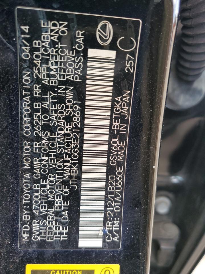 2014 Lexus Es 350 VIN: JTHBK1GG3E2128691 Lot: 84418825