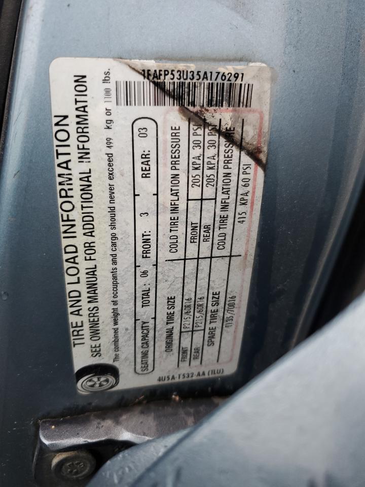 2005 Ford Taurus Se VIN: 1FAFP53U35A176291 Lot: 81899335