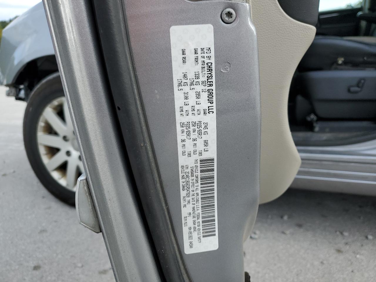 2013 Chrysler Town & Country Touring VIN: 2C4RC1BG6DR547820 Lot: 80747975