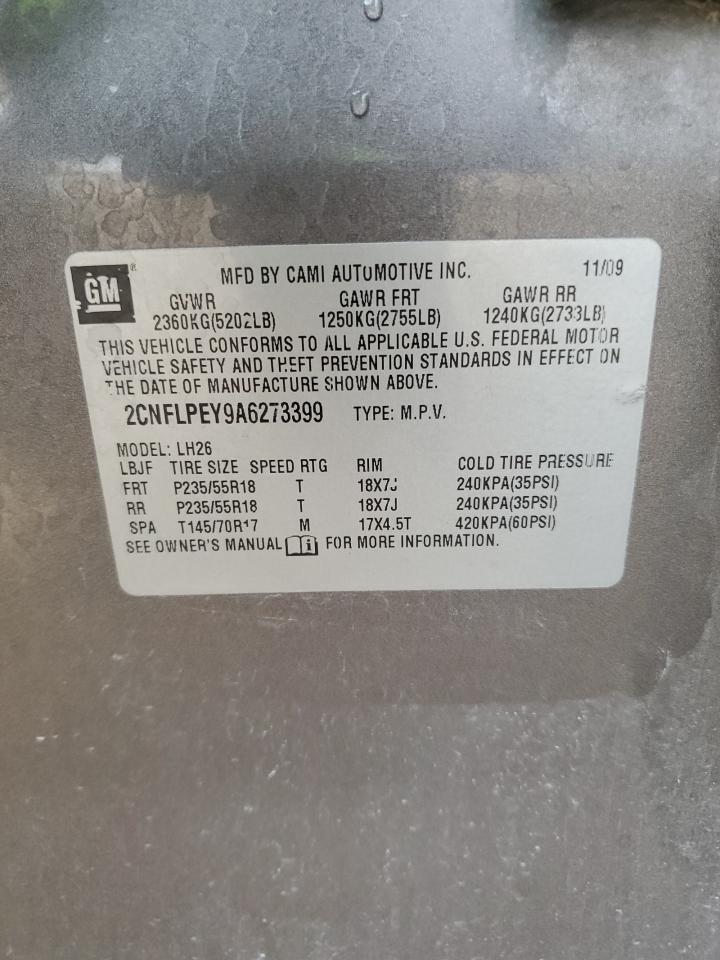 2010 Chevrolet Equinox Lt VIN: 2CNFLPEY9A6273399 Lot: 80723545
