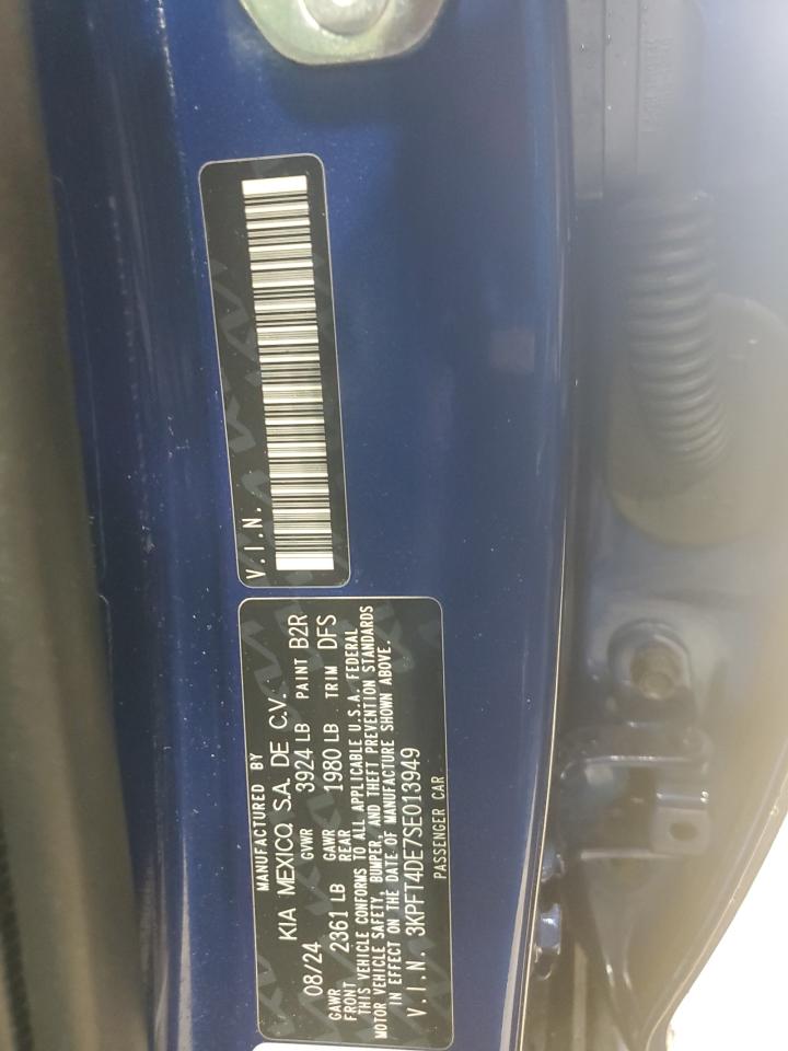 2025 Kia K4 Lx VIN: 3KPFT4DE7SE013949 Lot: 84197625