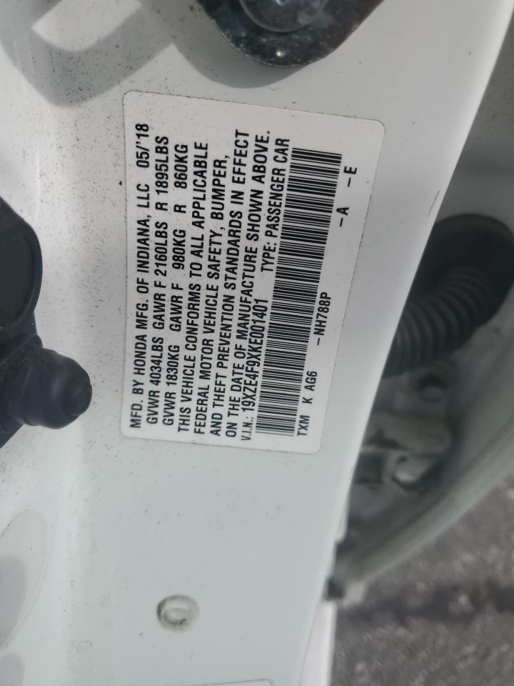 2019 Honda Insight Touring VIN: 19XZE4F9XKE001401 Lot: 71702745