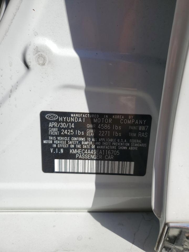 2014 Hyundai Sonata Hybrid VIN: KMHEC4A49EA116705 Lot: 80913035