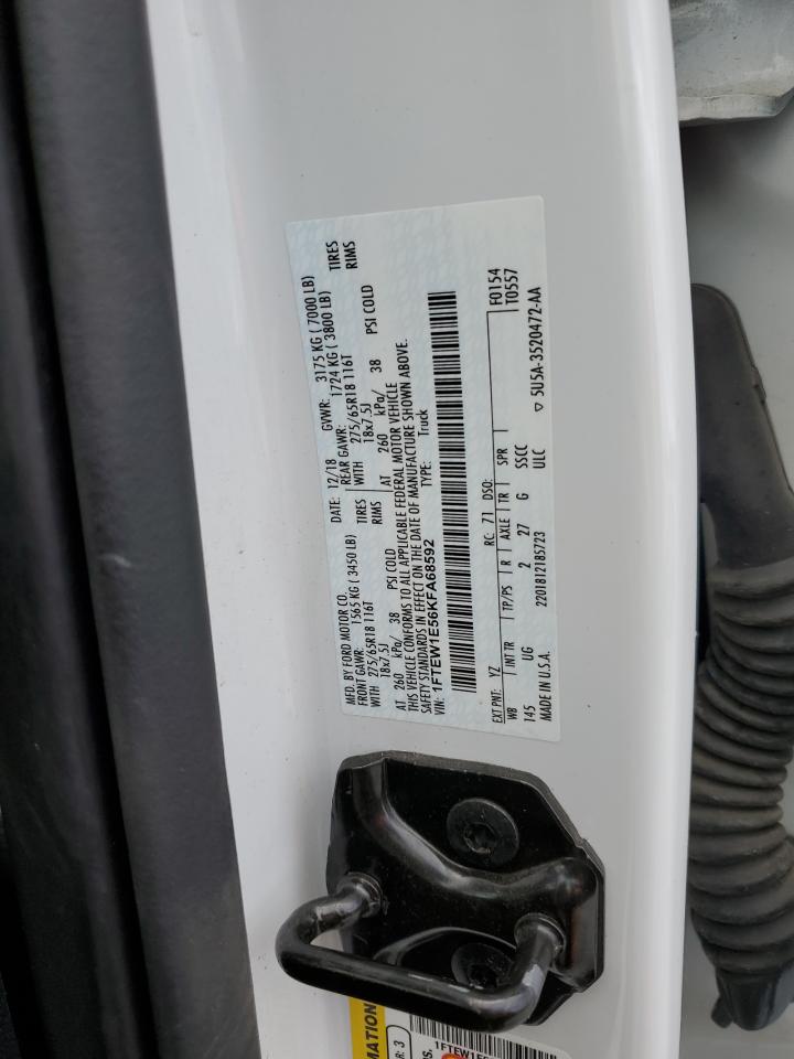2019 Ford F150 Supercrew VIN: 1FTEW1E56KFA68592 Lot: 71137015